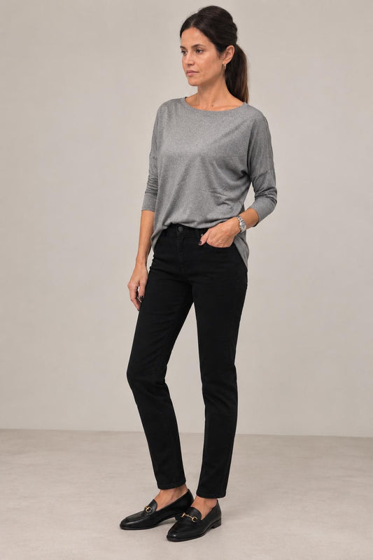 MAGLIA BASIC OVER GRIGIA