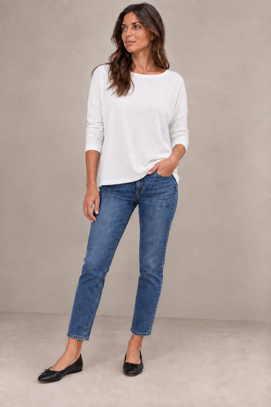 MAGLIA BASIC OVER BIANCA