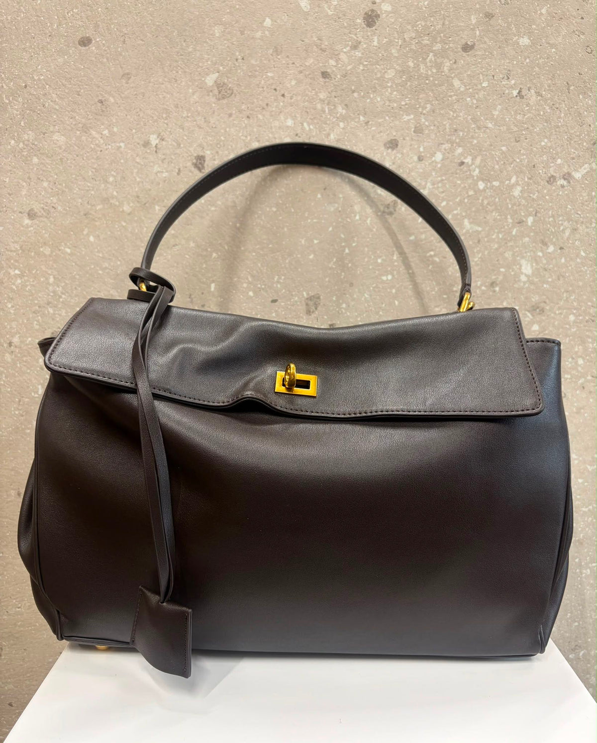 BORSA CELESTE VERA PELLE MORO