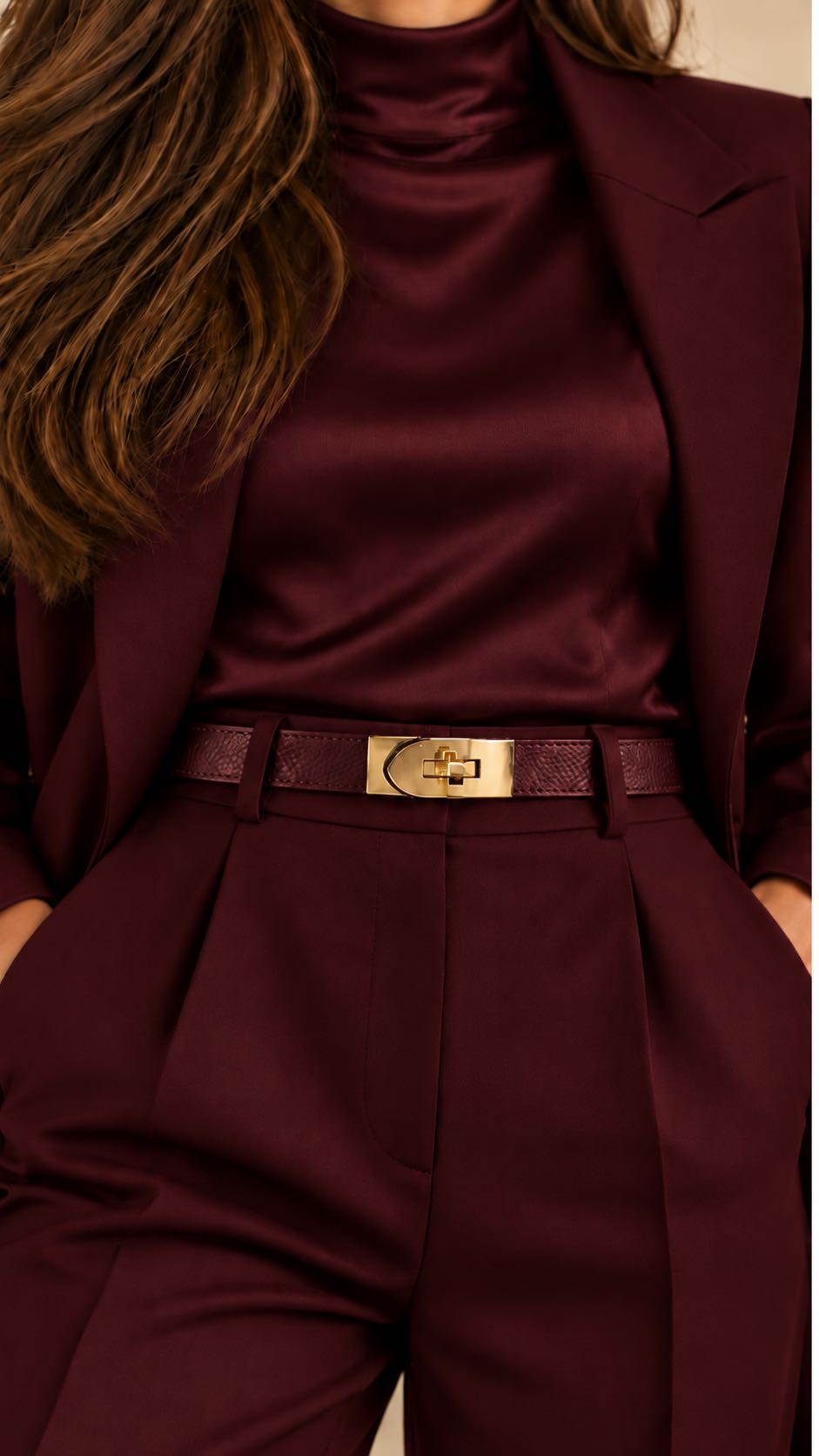 CINTURA ROMA BURGUNDY