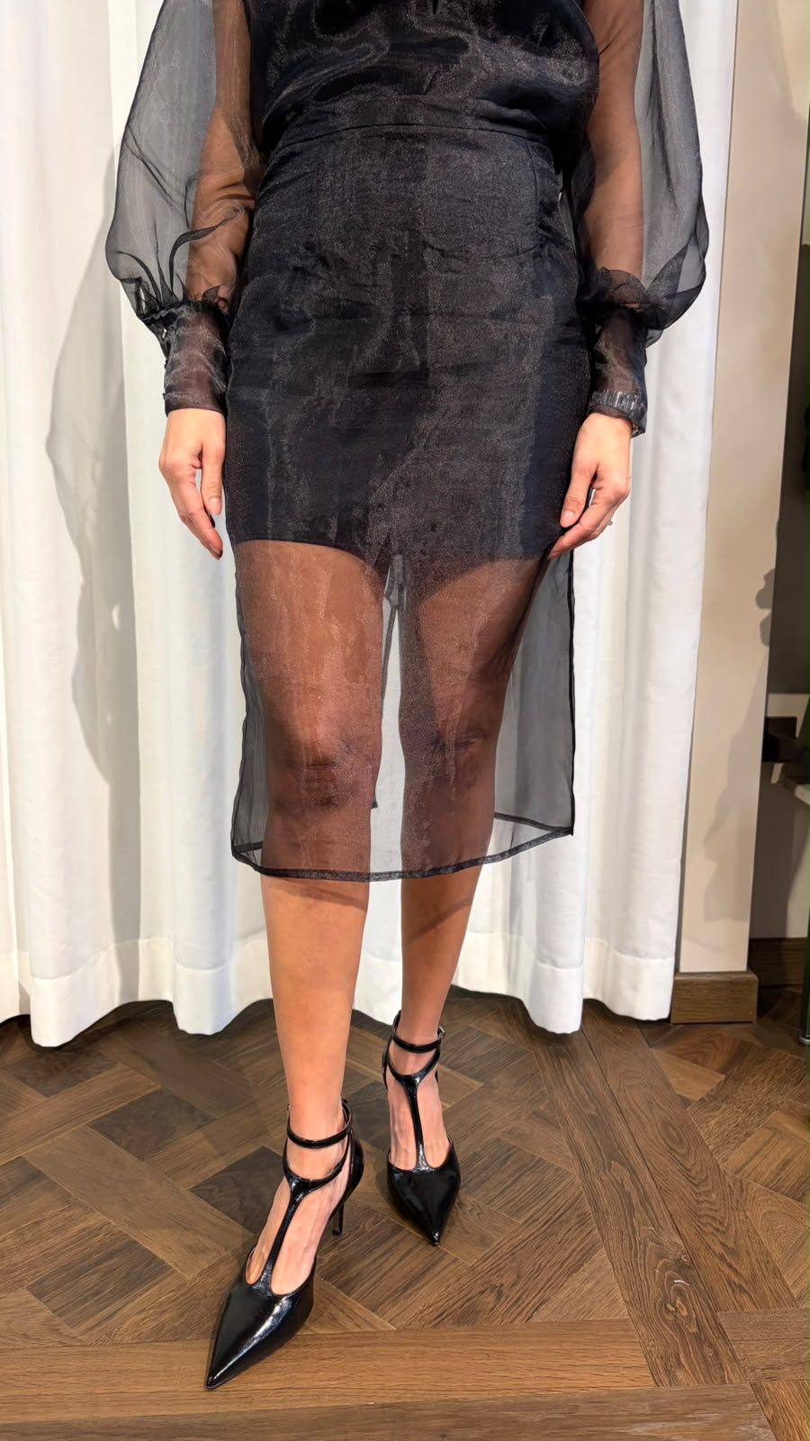 LONGUETTE ORGANZA NERA