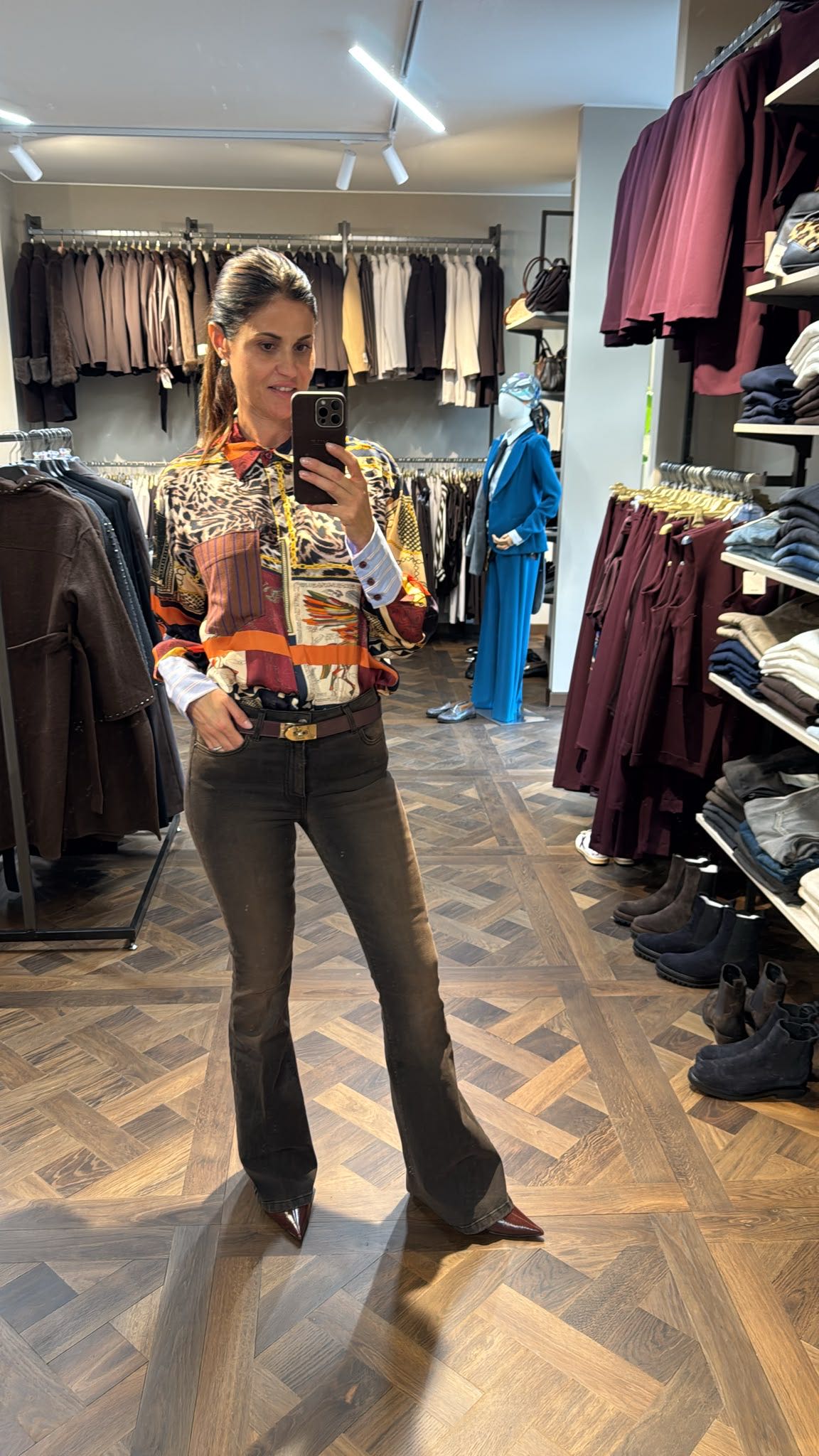 JEANS GISELE FLARE NERO DIRTY