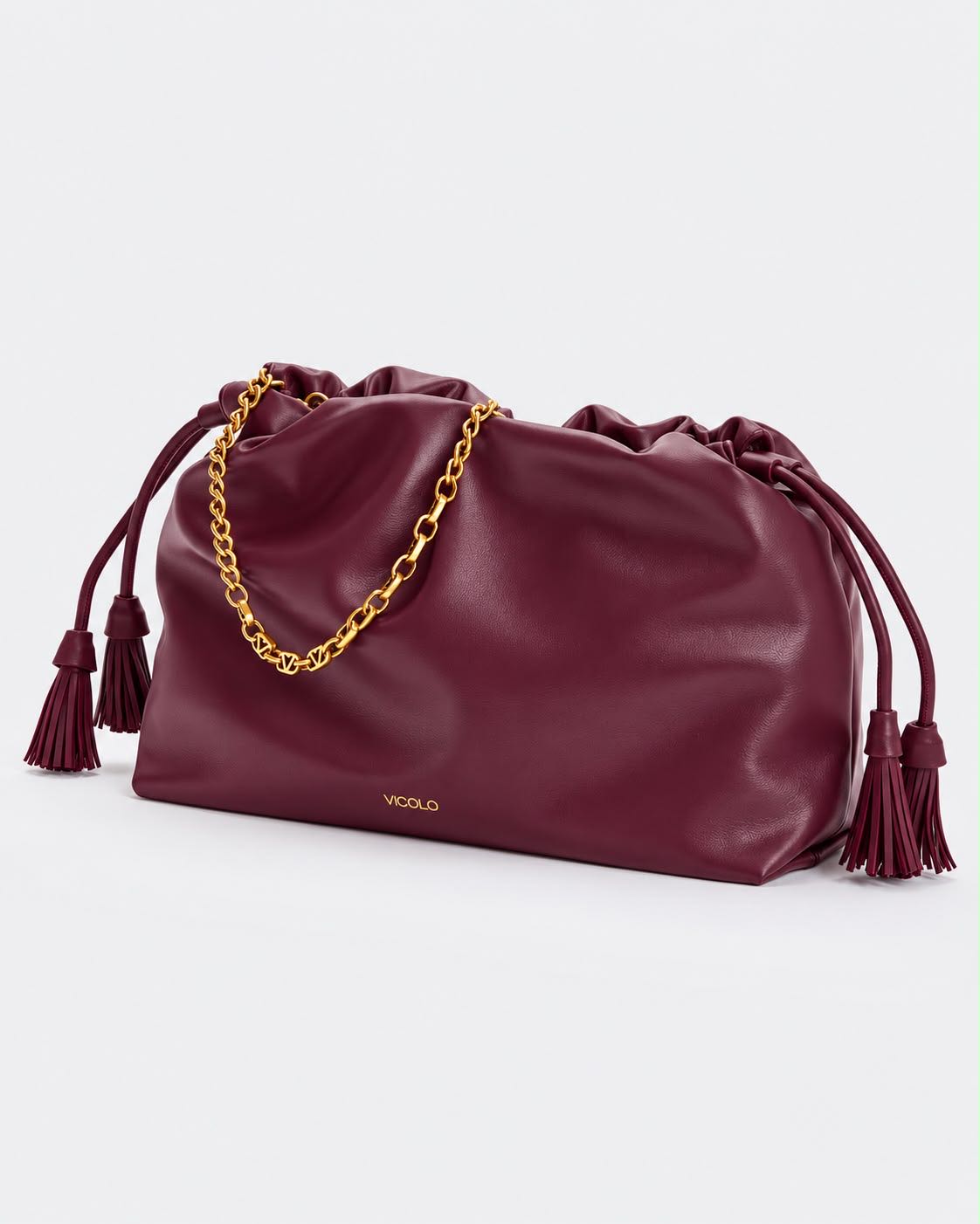 BORSA TASSEL SMALL VINO