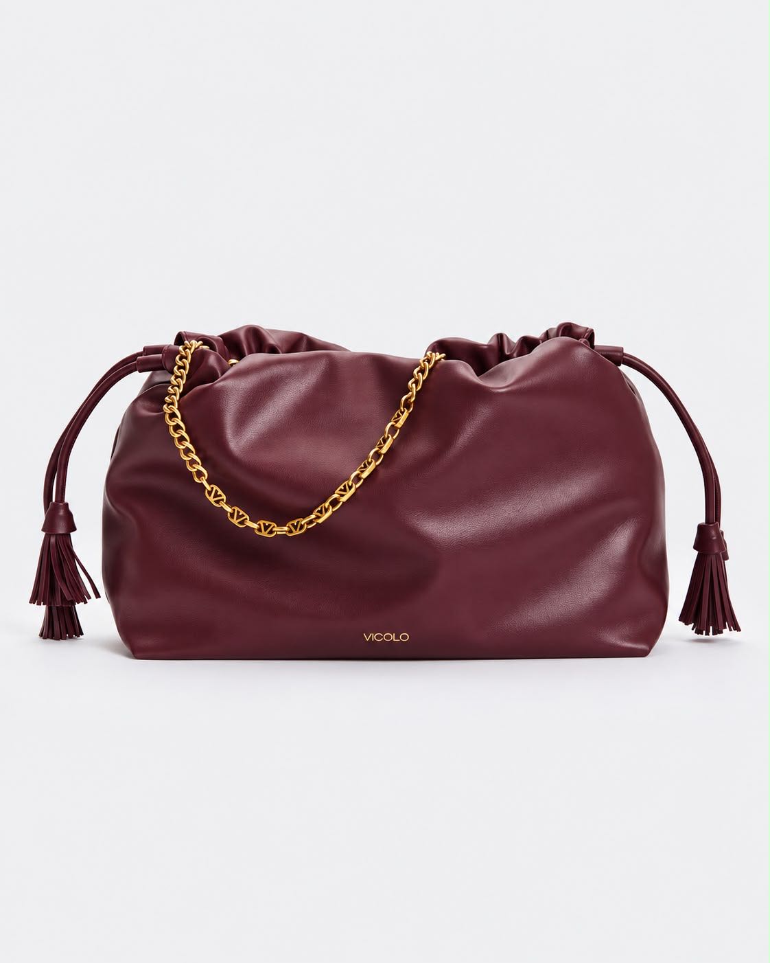 BORSA TASSEL SMALL VINO