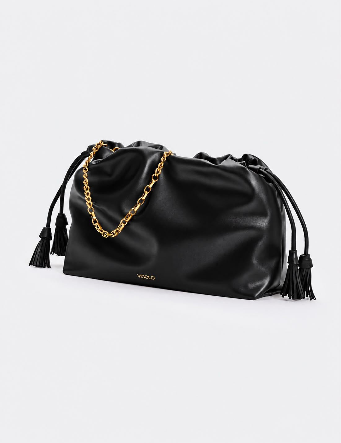 BORSA TASSEL MEDIUM NERA