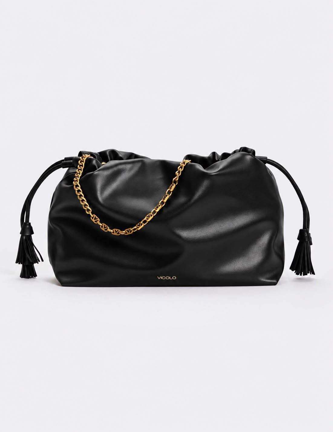 BORSA TASSEL MEDIUM NERA