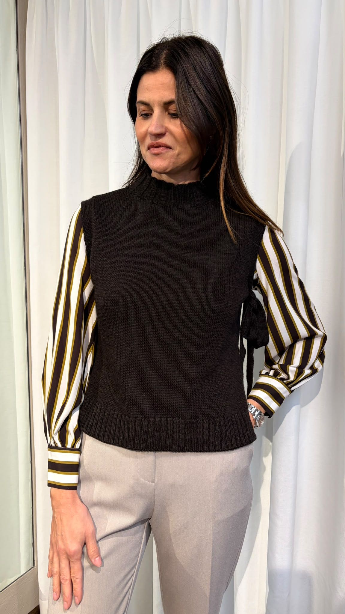 GILET LACCI MOKA