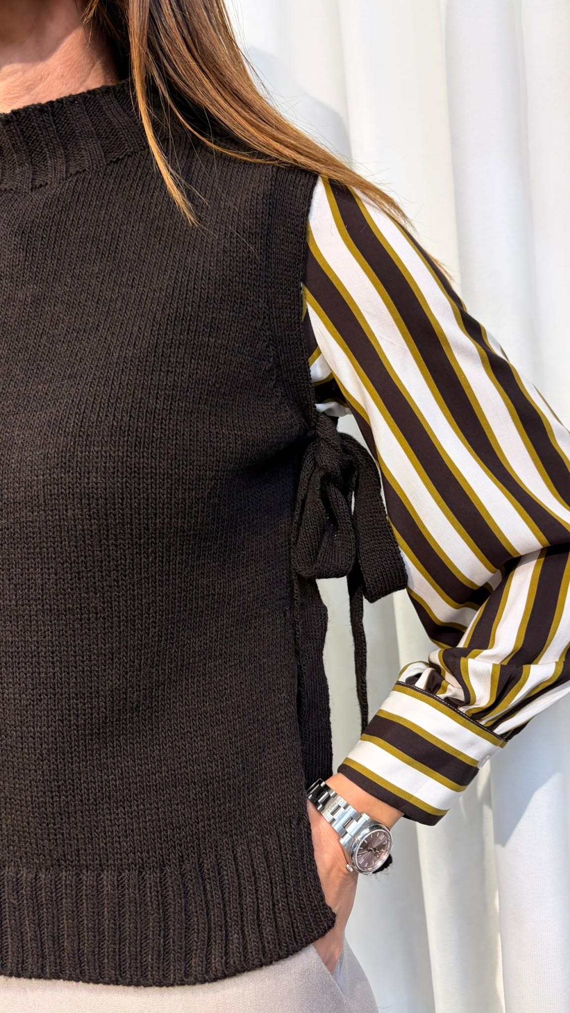 GILET LACCI MOKA