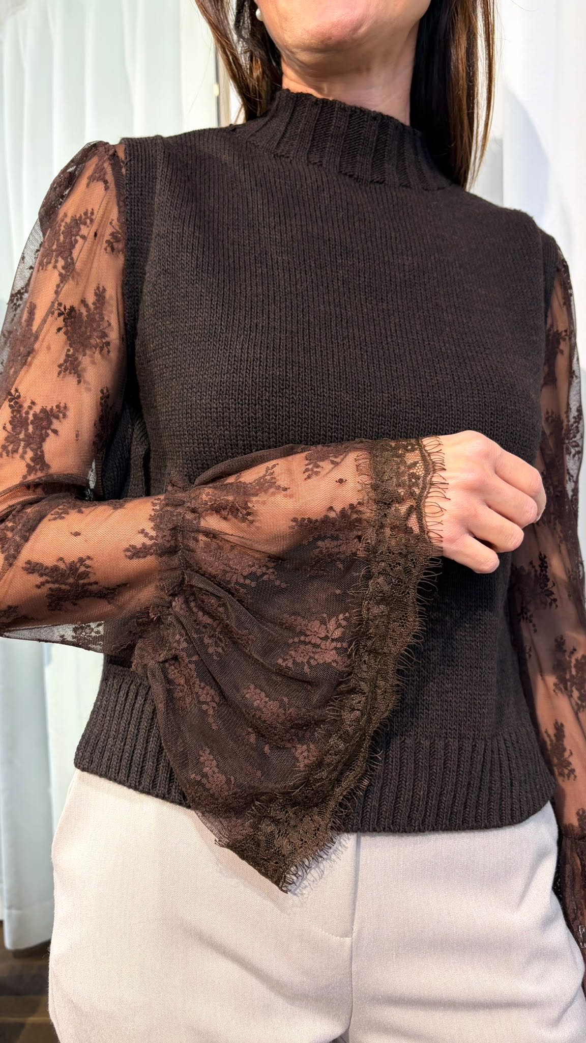 CAMICIA PIZZO MORO