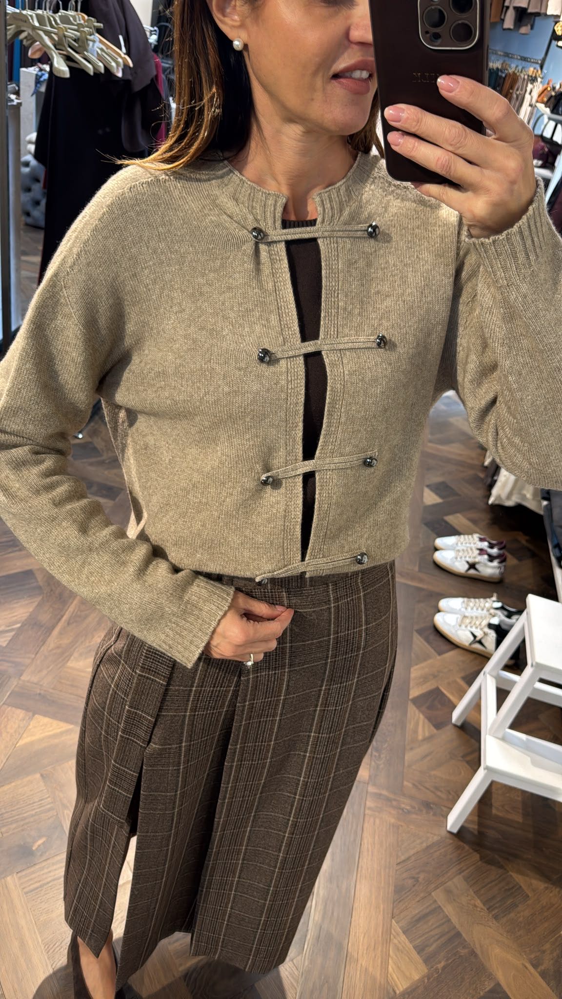 CARDIGAN VIENNA LANA KASHMIR SABBIA
