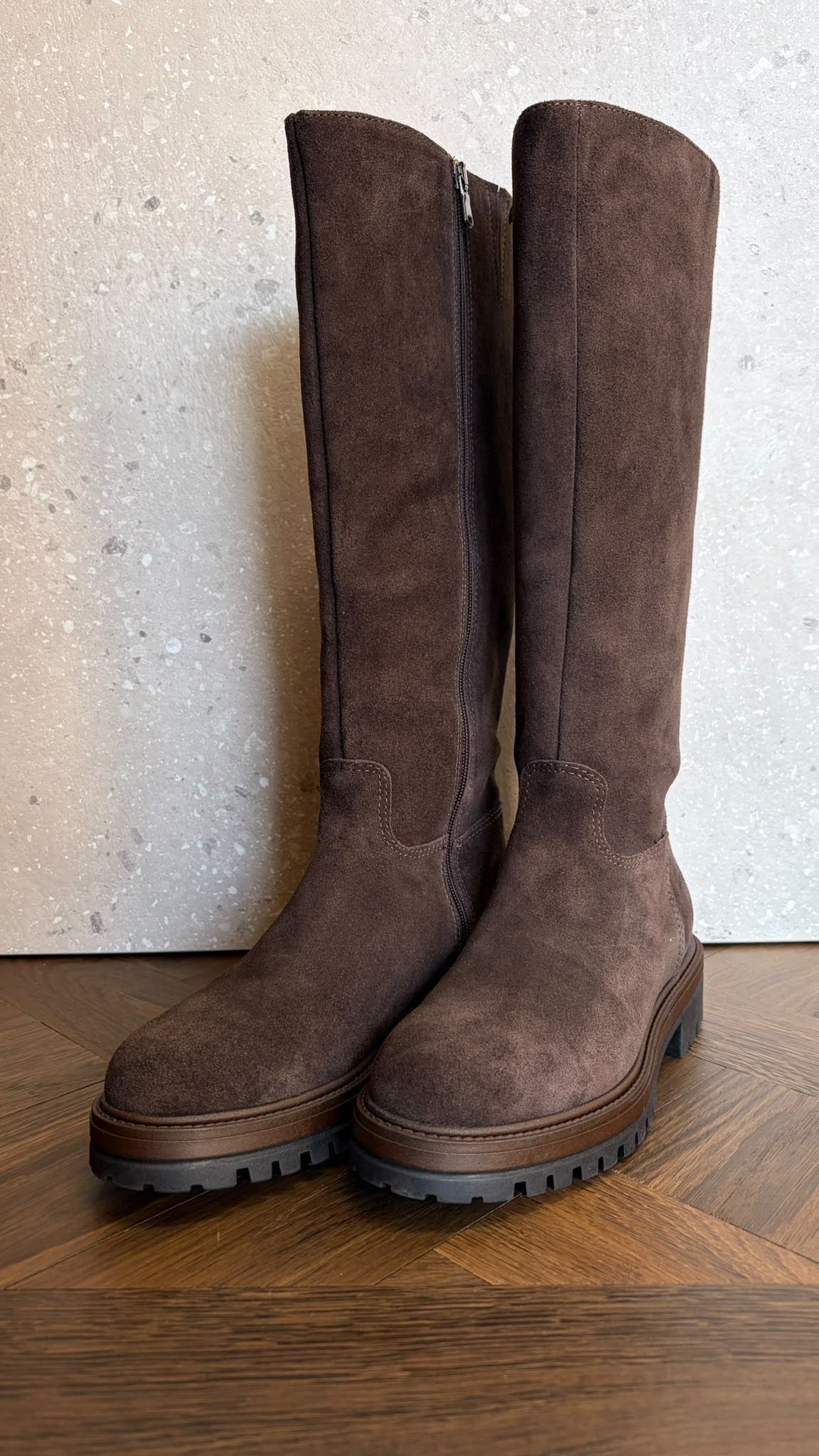 STIVALE SUEDE ALTO MORO