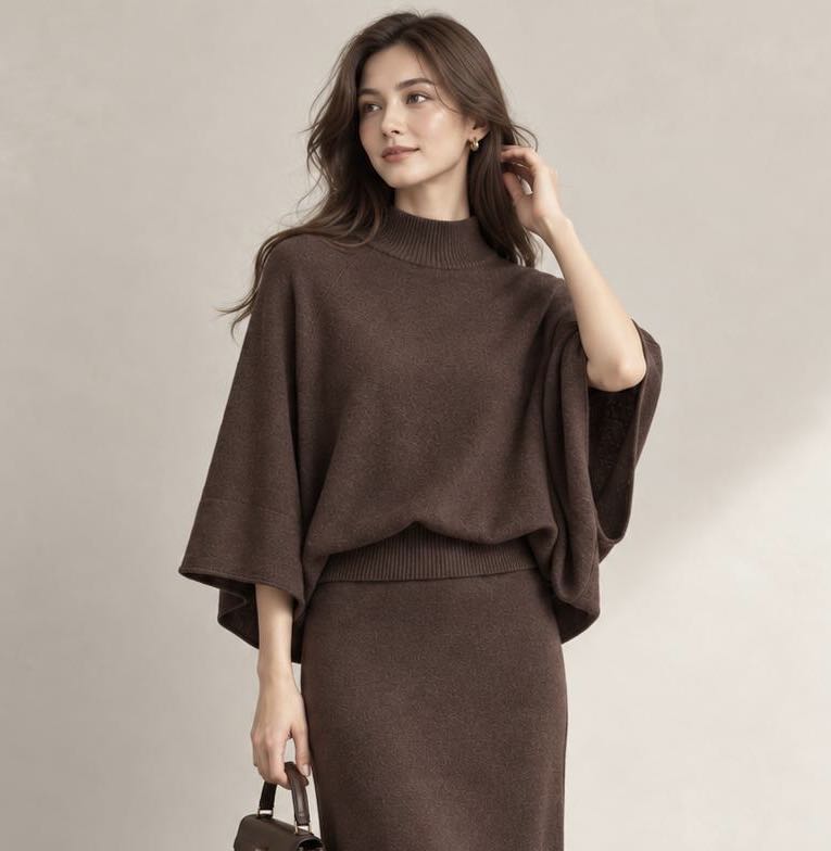 MAGLIA PIPISTRELLO MORO LANA KASHMIR