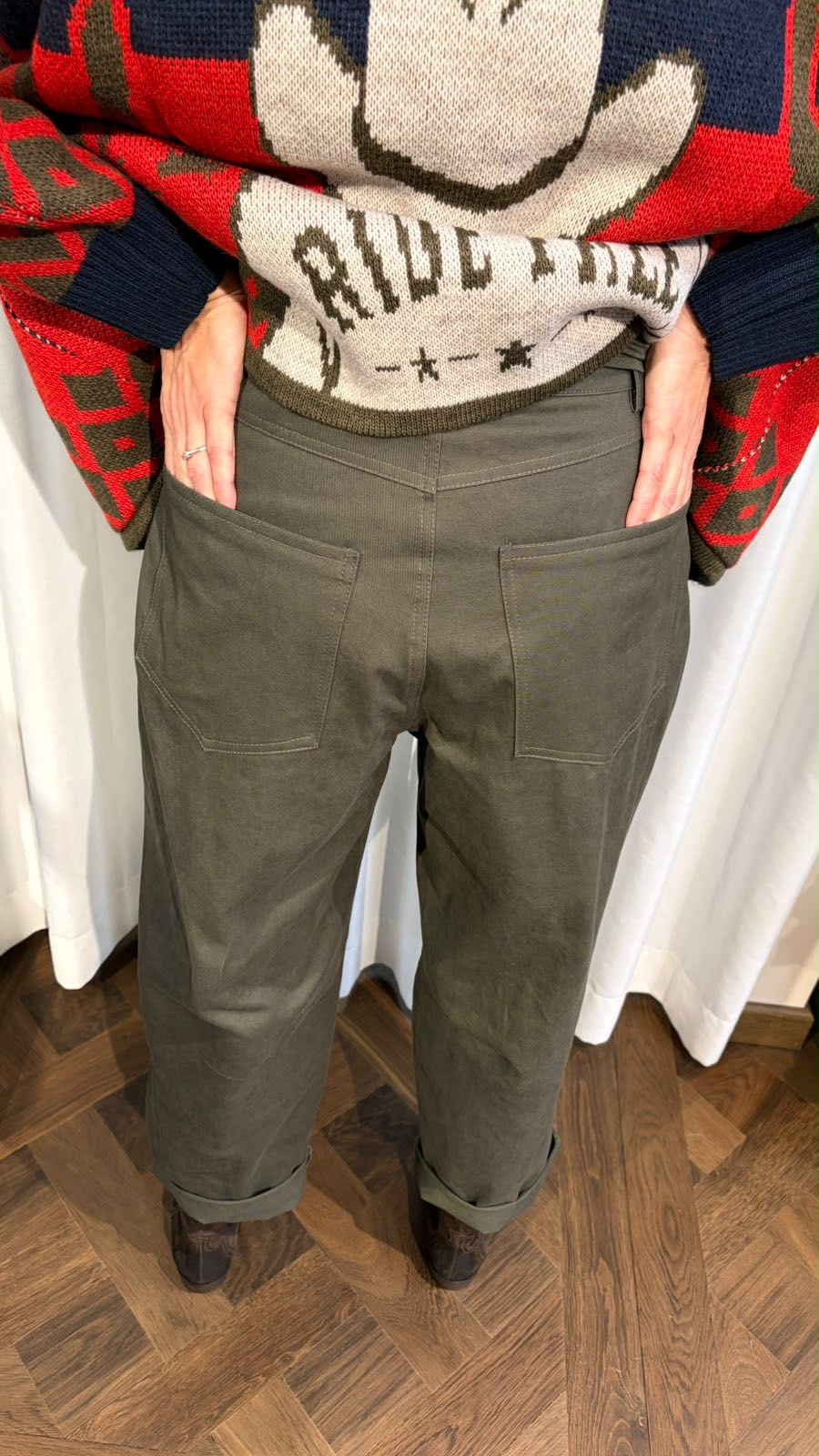 PANTALONE BARREL VERDE