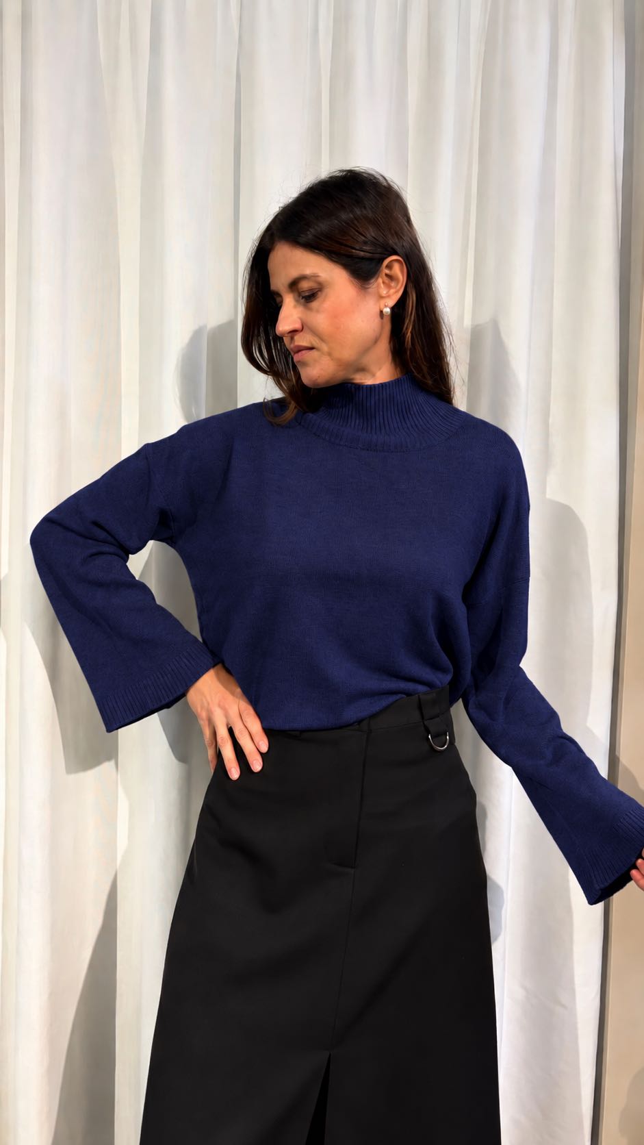 MAGLIA LUPETTO OVER BLU