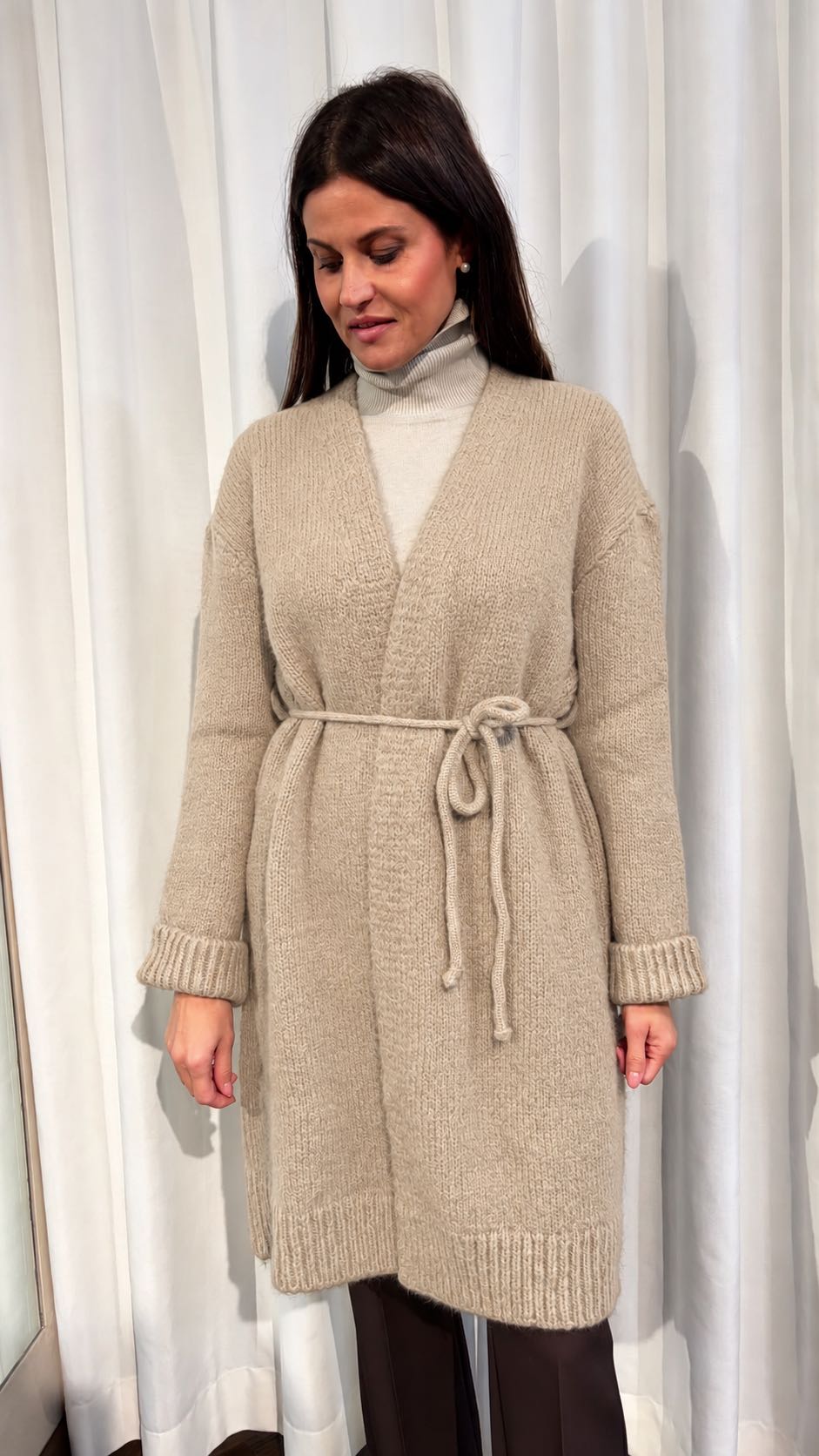 CAPPOTTO ACU IN MAGLIA BEIGE