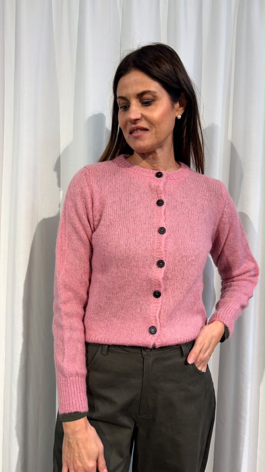 CARDIGAN MOHAIR ROSA