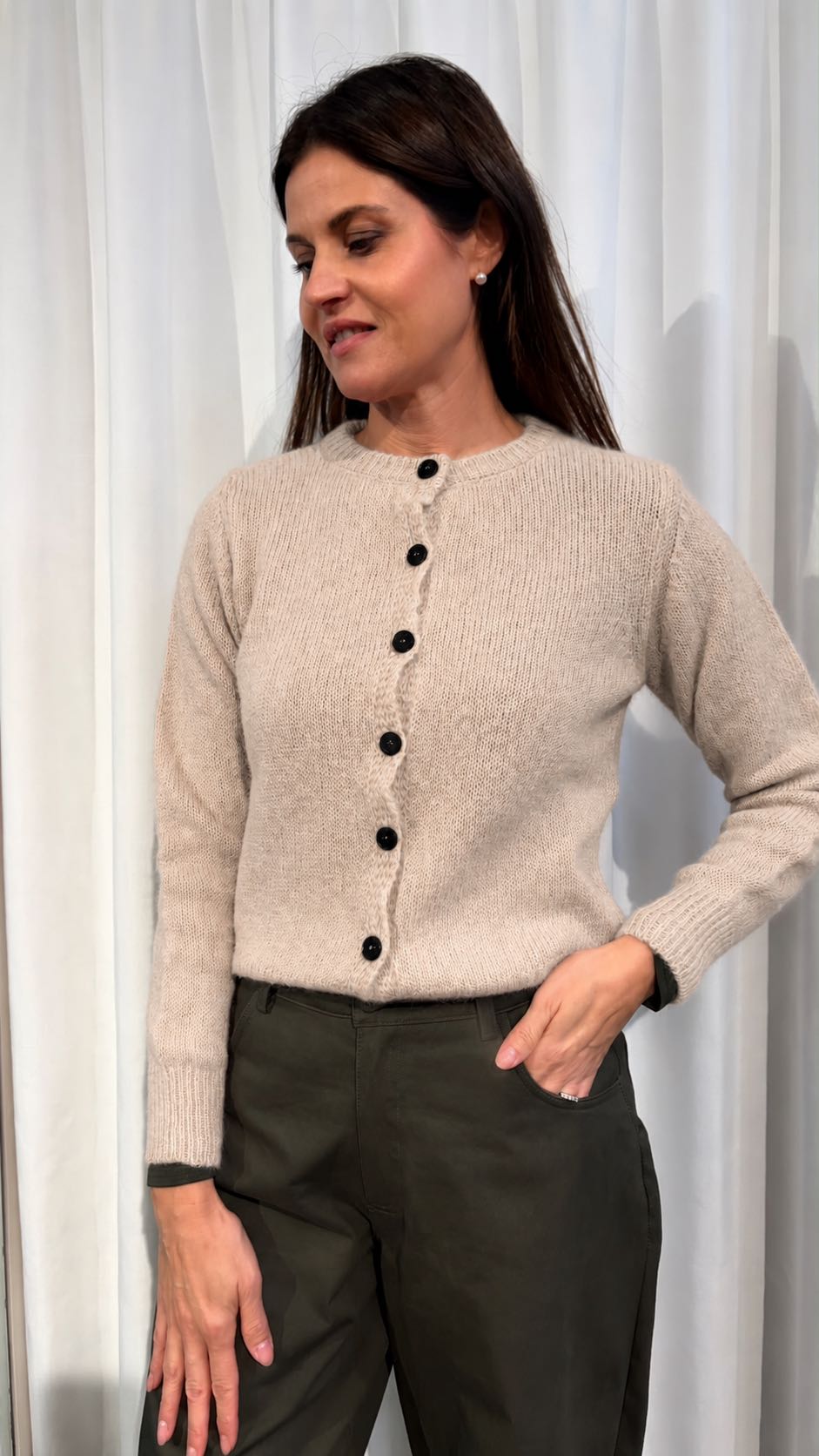 CARDIGAN MOHAIR BEIGE