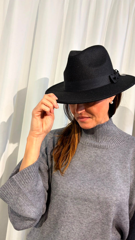 CAPPELLO BORSALINO NERO