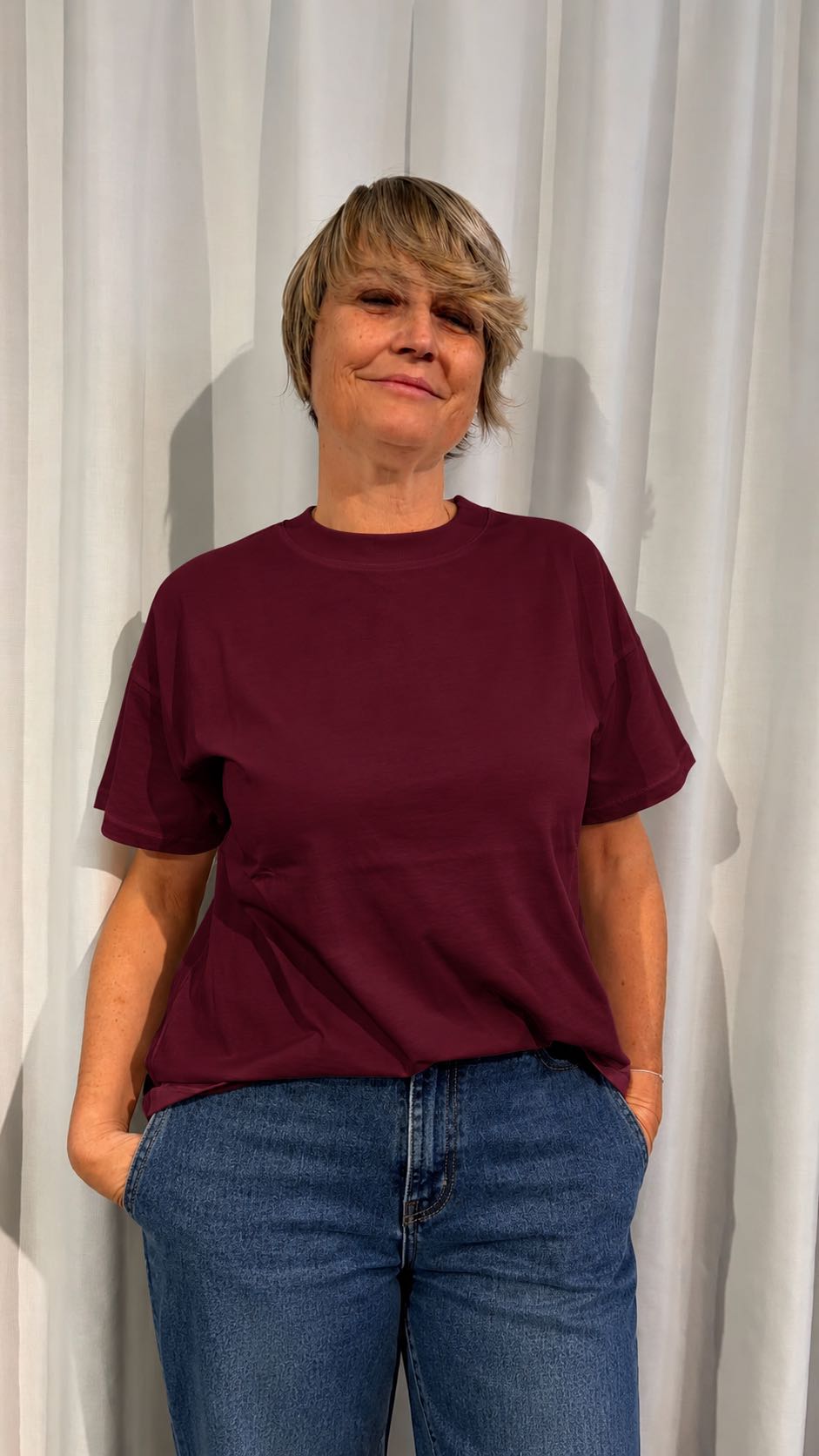 T-SHIRT OVER BORDEAUX