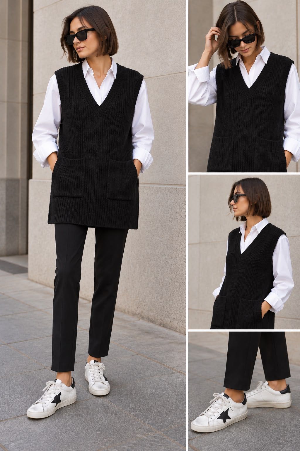 MAXI GILET NERO