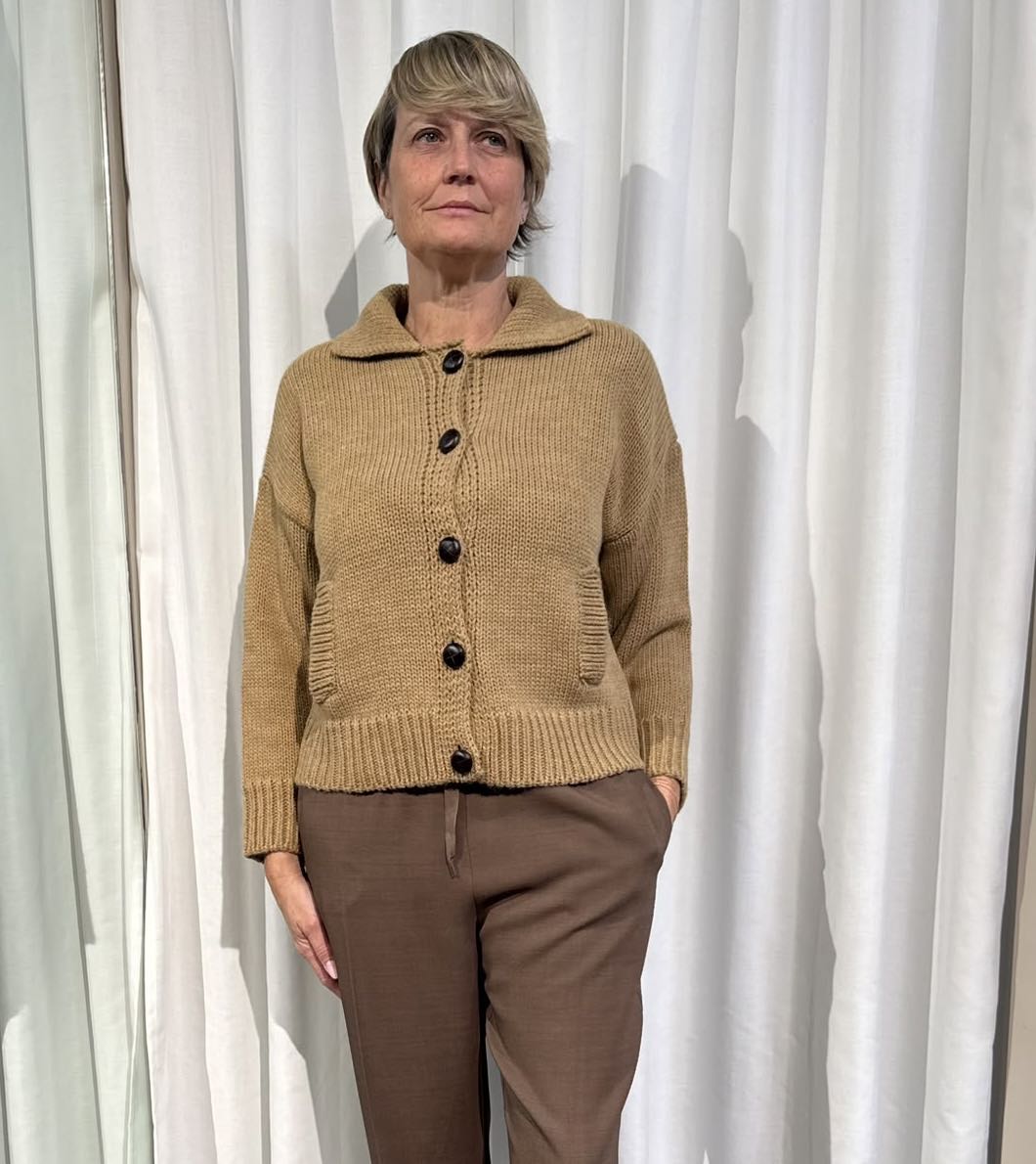 CARDIGAN BOTTEGA CAMMELLO