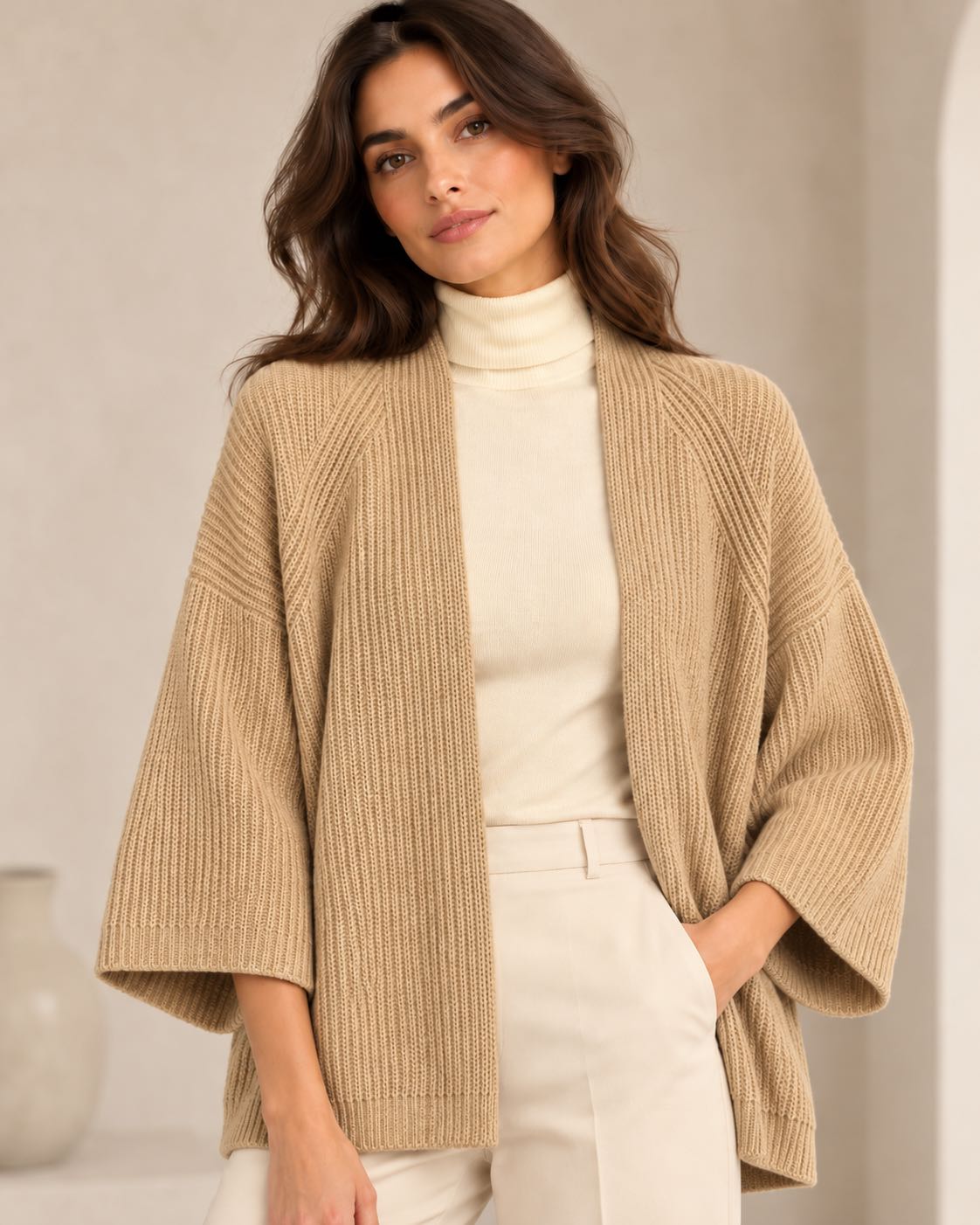CARDIGAN OVER CAMMELLO