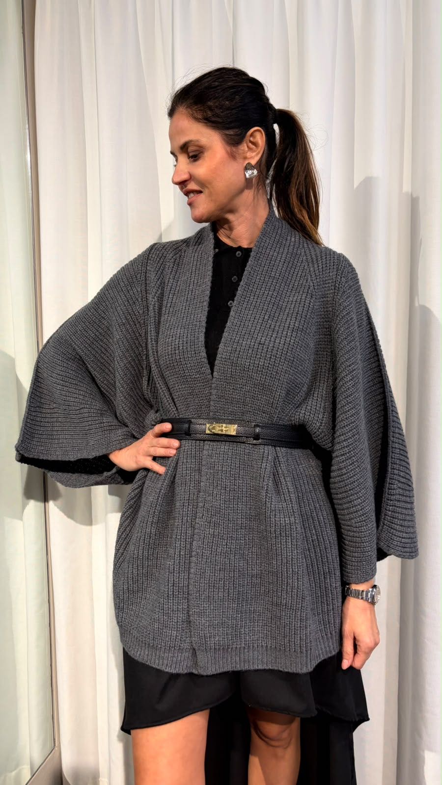 CARDIGAN OVER GRIGIO
