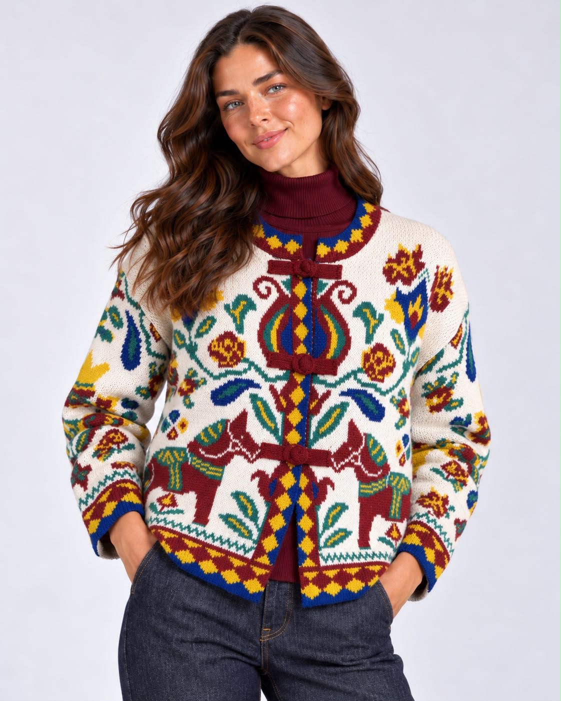 CARDIGAN TEXAS MULTICOLOR