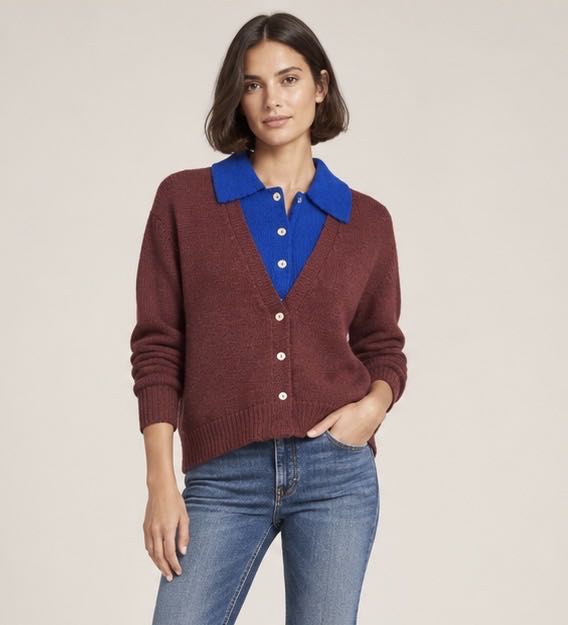 MAGLIONCINO POLO BORDEAUX