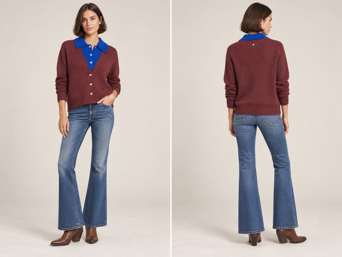 MAGLIONCINO POLO BORDEAUX
