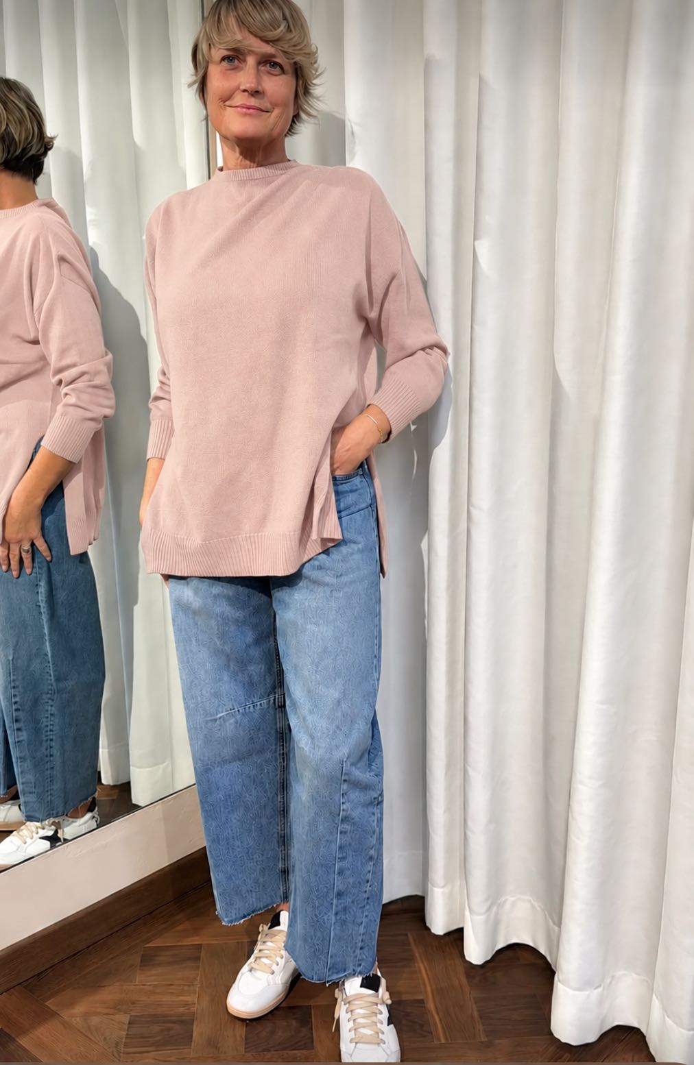 MAGLIONE OVER SPACCHI LATERALI CIPRIA