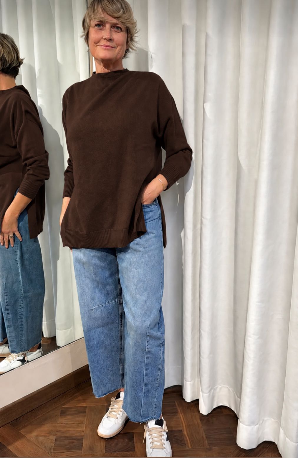 MAGLIONE OVER SPACCHI LATERALI MORO