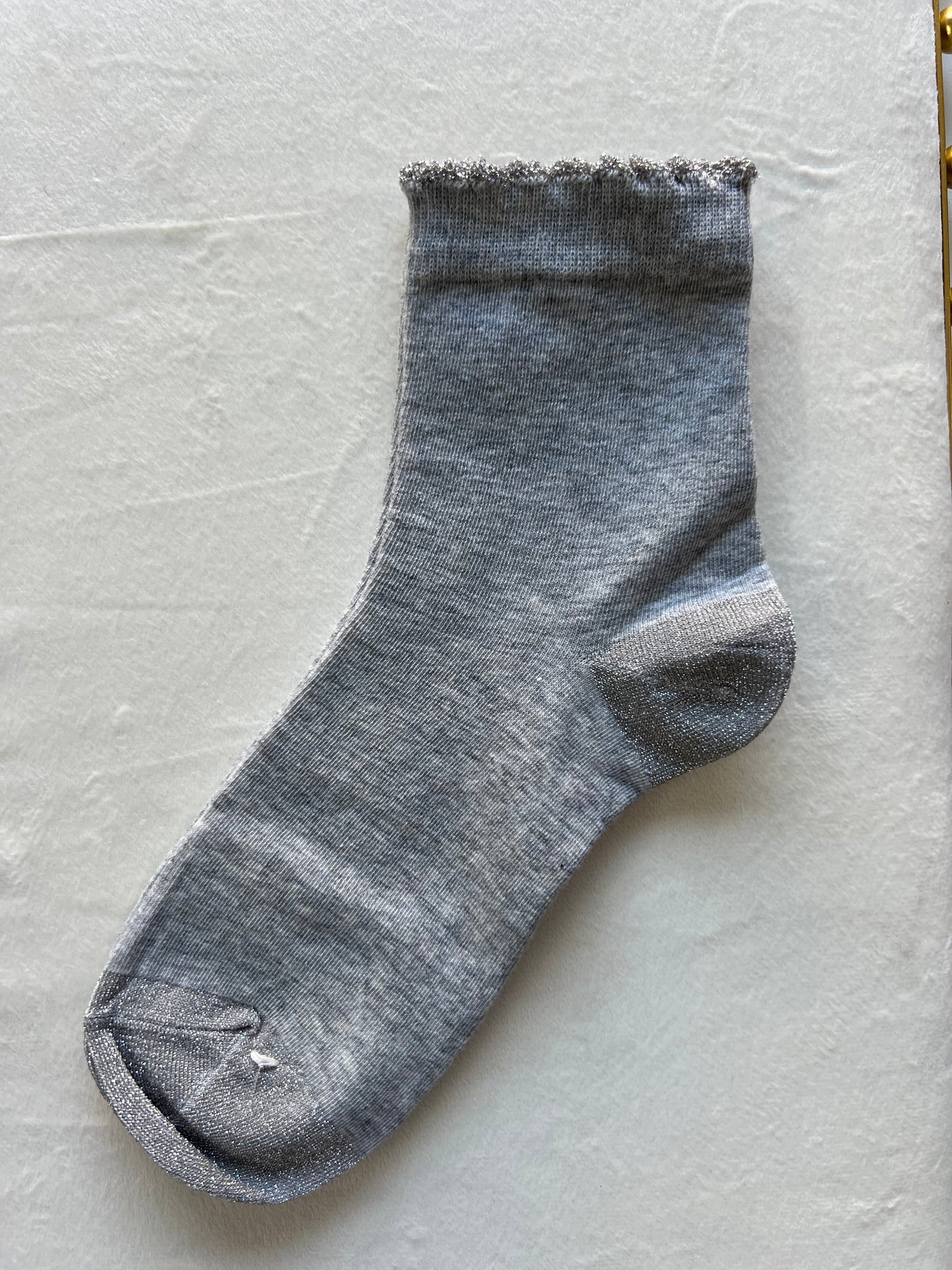 CALZINO FINITURE LUREX nero/grigio/bordeaux/blu