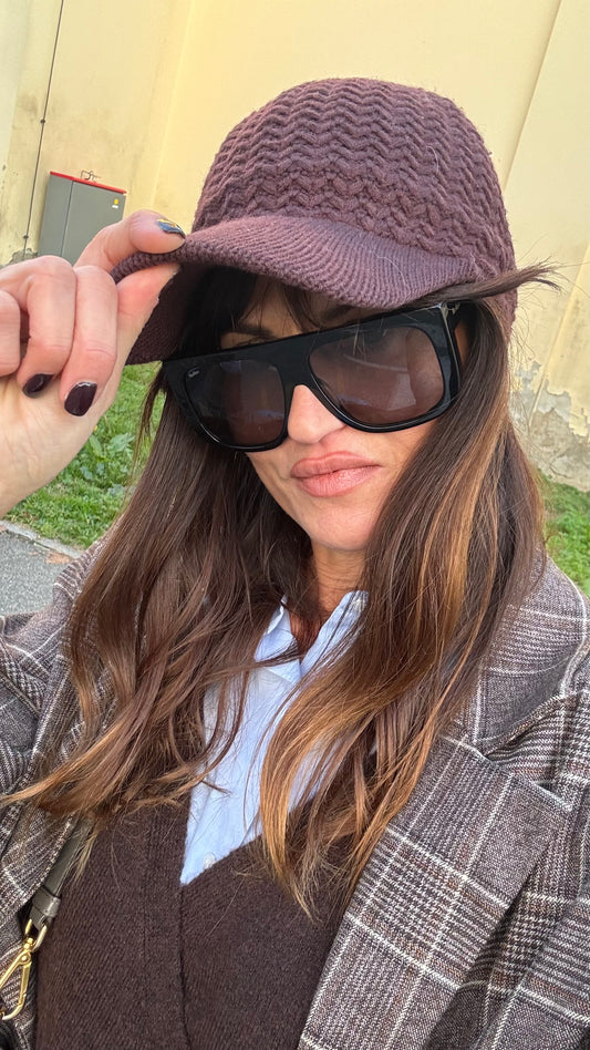 CAPPELLO BASEBALL cioccolato/panna/sabbia