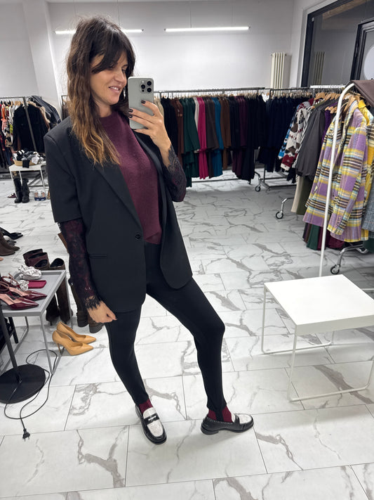 LEGGINS PUNTO MILANO CON GHETTA NERO