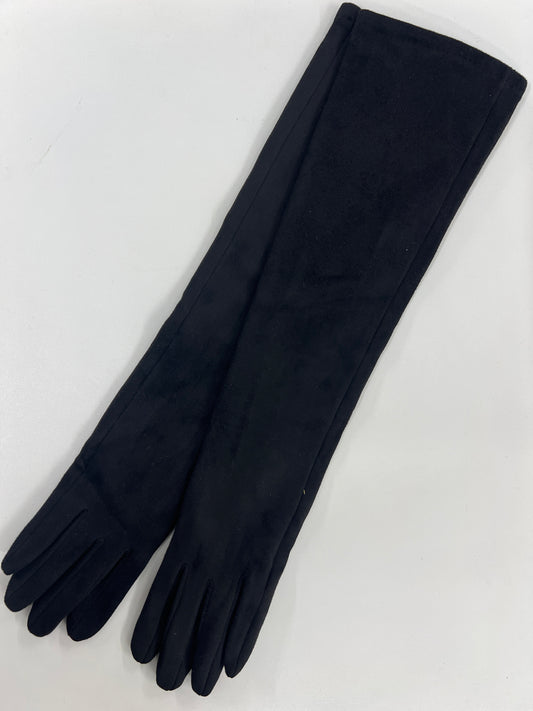 GUANTO LUNGO SCAMOSCIATO NERO