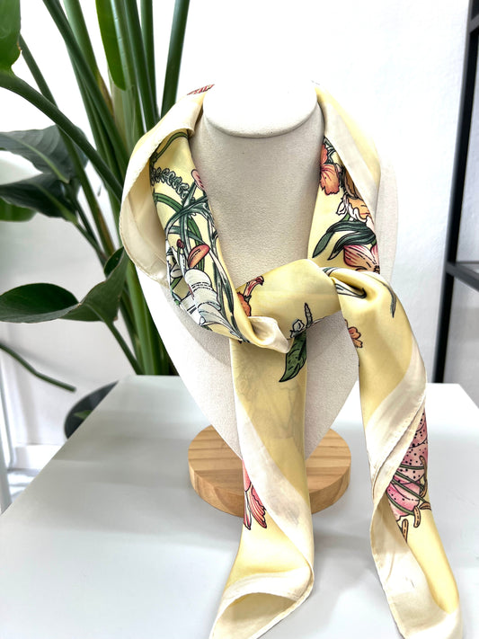 FOULARD FLORAL GIALLO