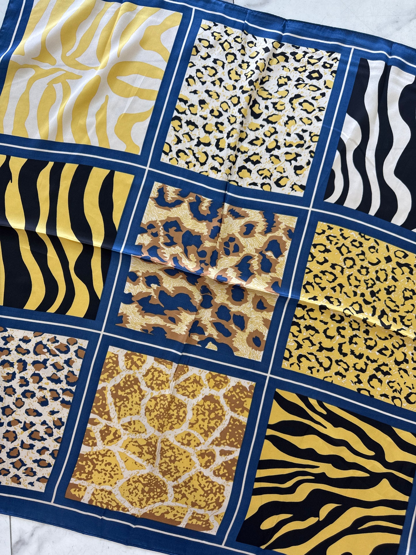 FOULARD OCRA BLU NERO
