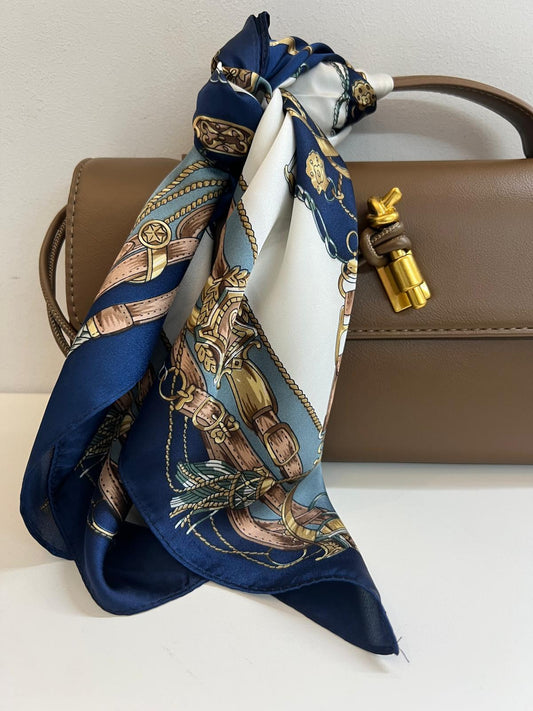 FOULARD HERMES BLU BIANCO