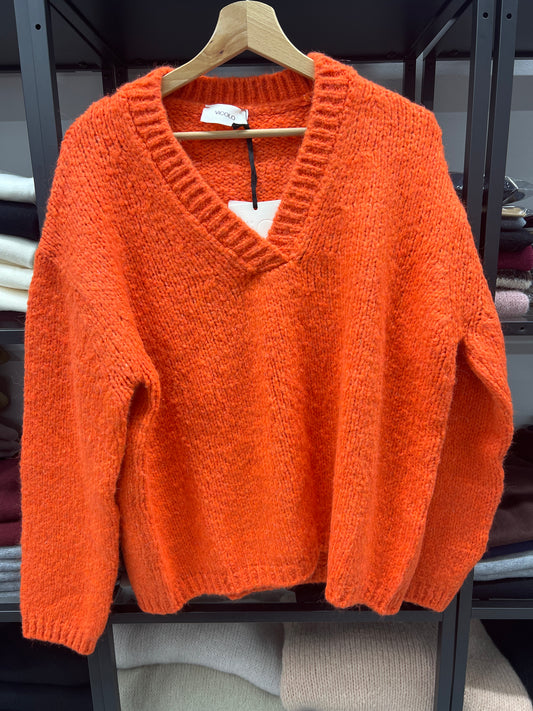 MAGLIONE MISTO LANA SCOLLO V ZUCCA