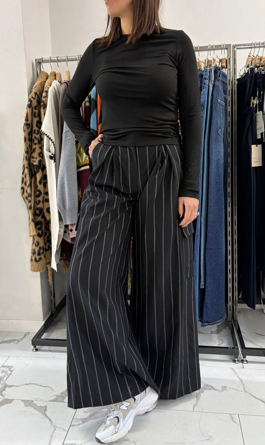 PANTALONE GESSATO CARGO