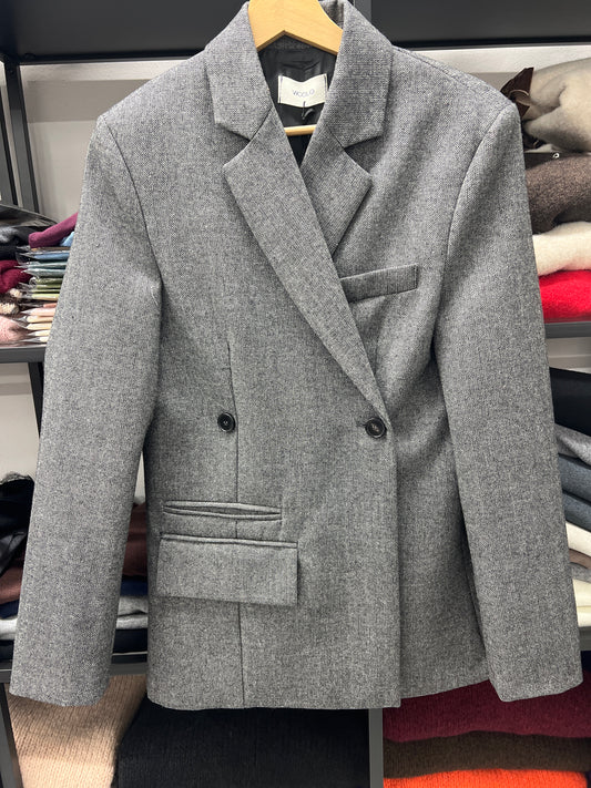 GIACCA SPINA DI PESCE GRIGIA