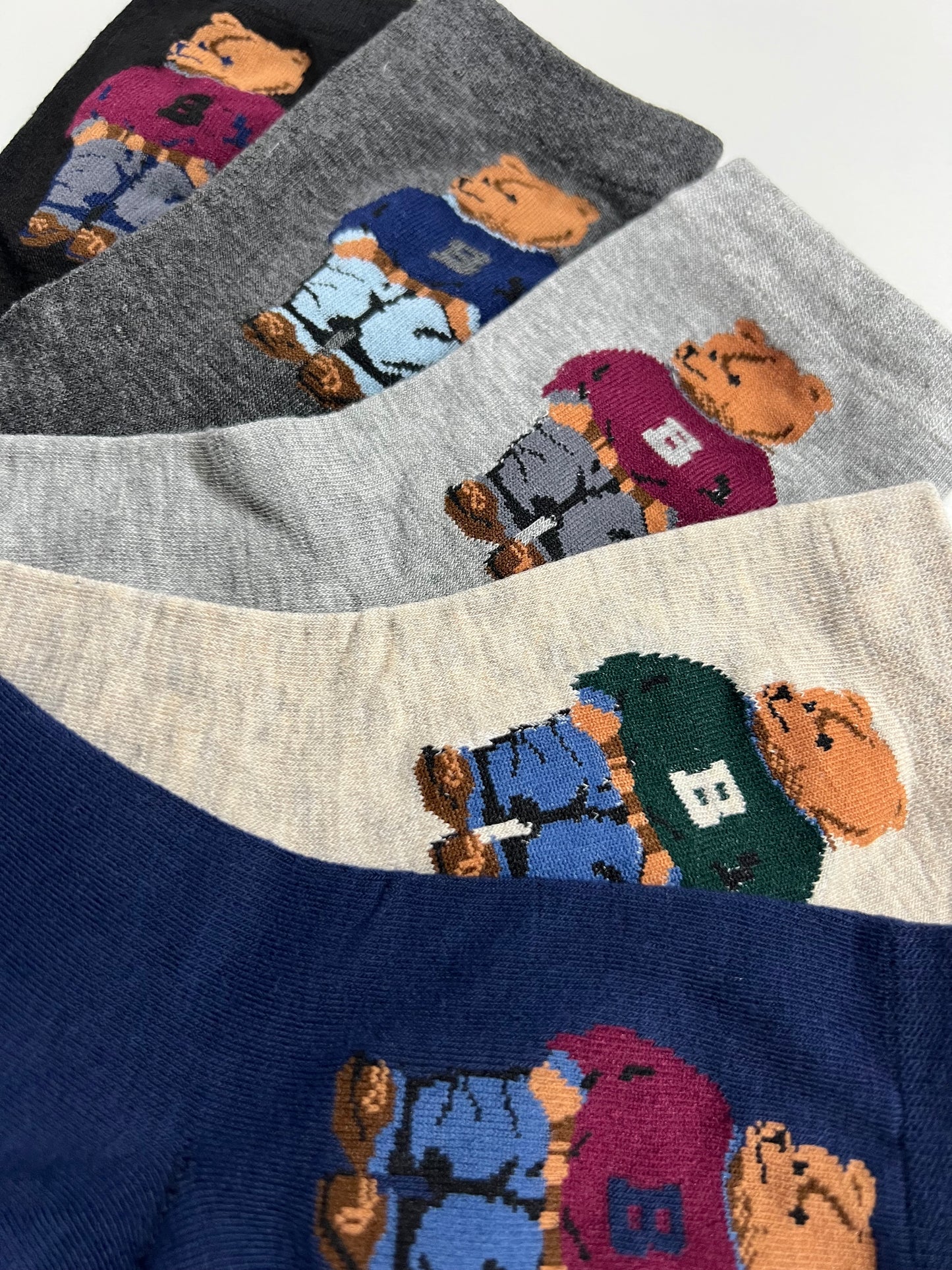 CALZINO CORTO TEDDY nero/antracite/grigio chiaro/sabbia/blu