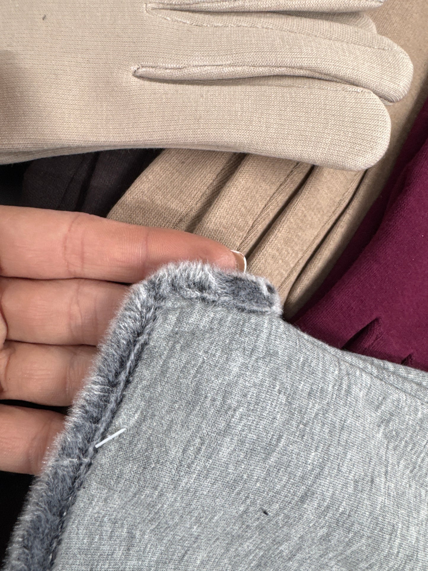 GUANTO BORDINO ECOPELLICCIA