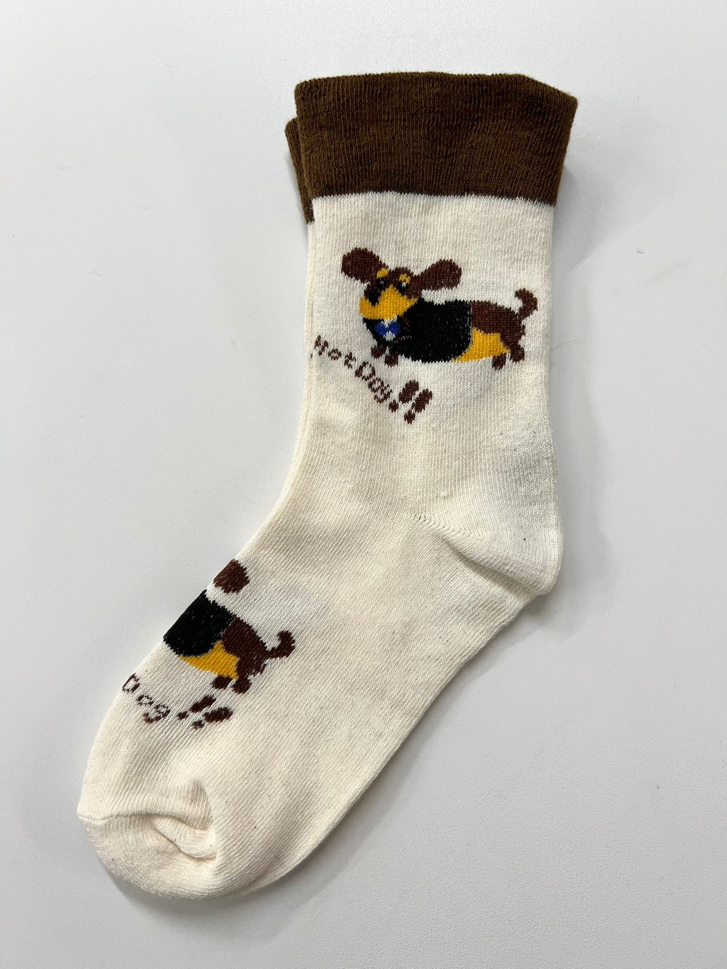 CALZINO CORTO BASSOTTO rigato/nero/crema/pois