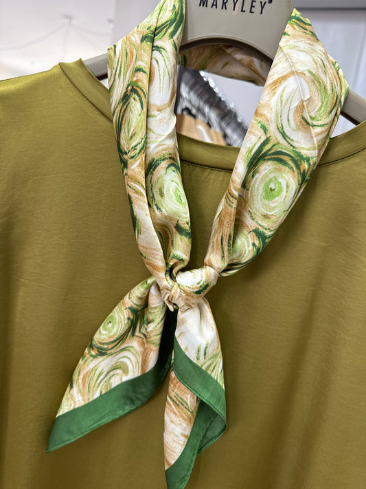 FOULARD SPIRALE VERDE