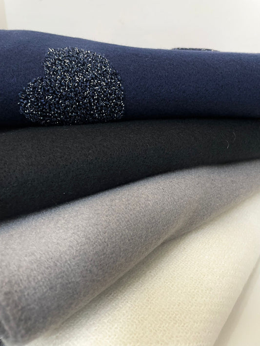 MAXI SCIARPA CUORI LUREX