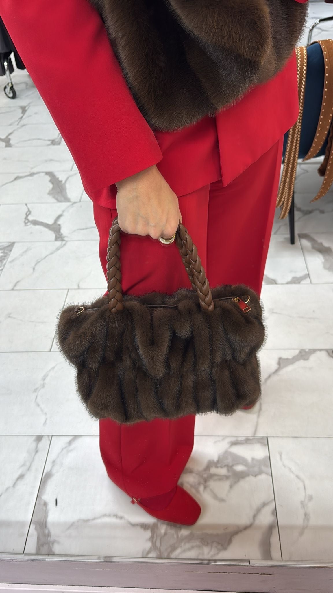 BORSA MANICI INTRECCIATI