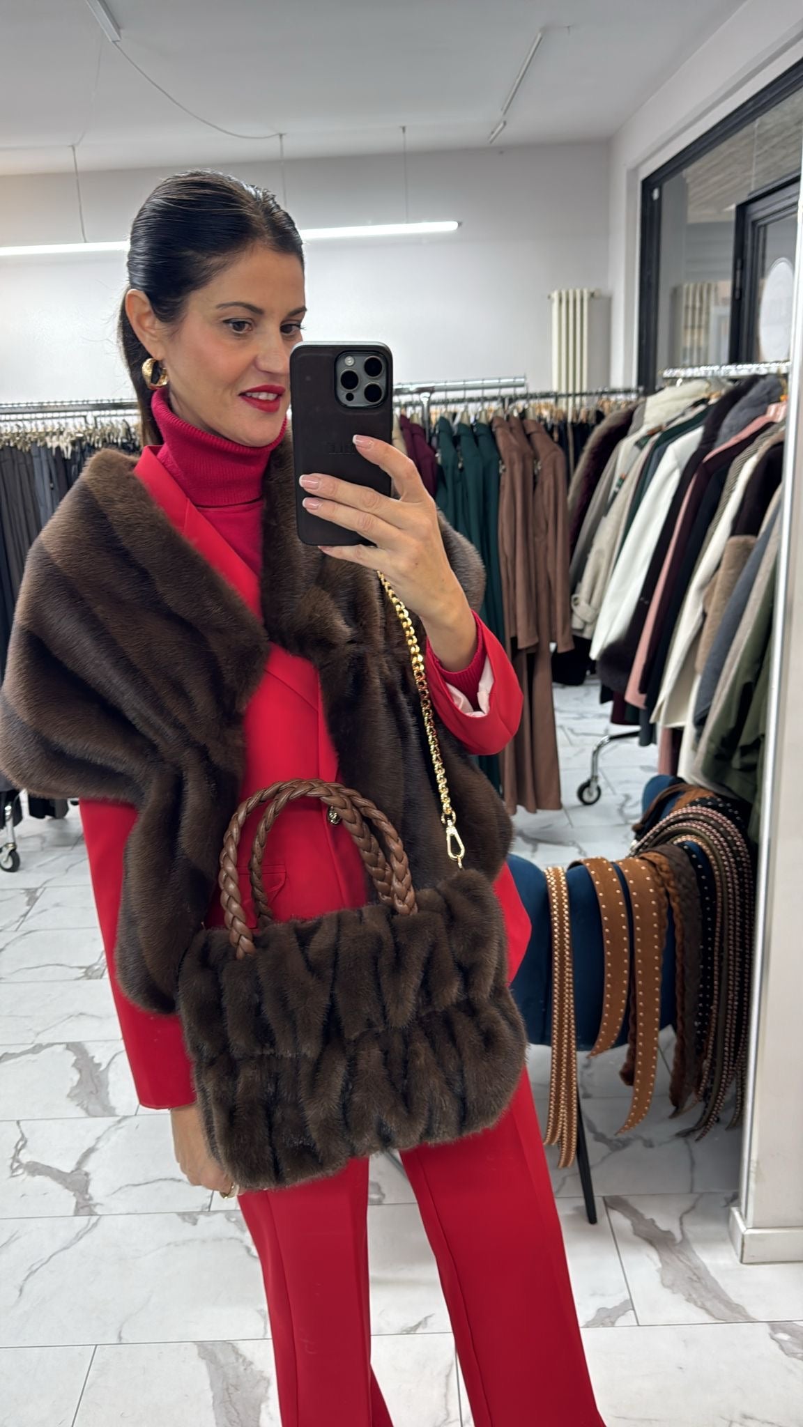 BORSA MANICI INTRECCIATI