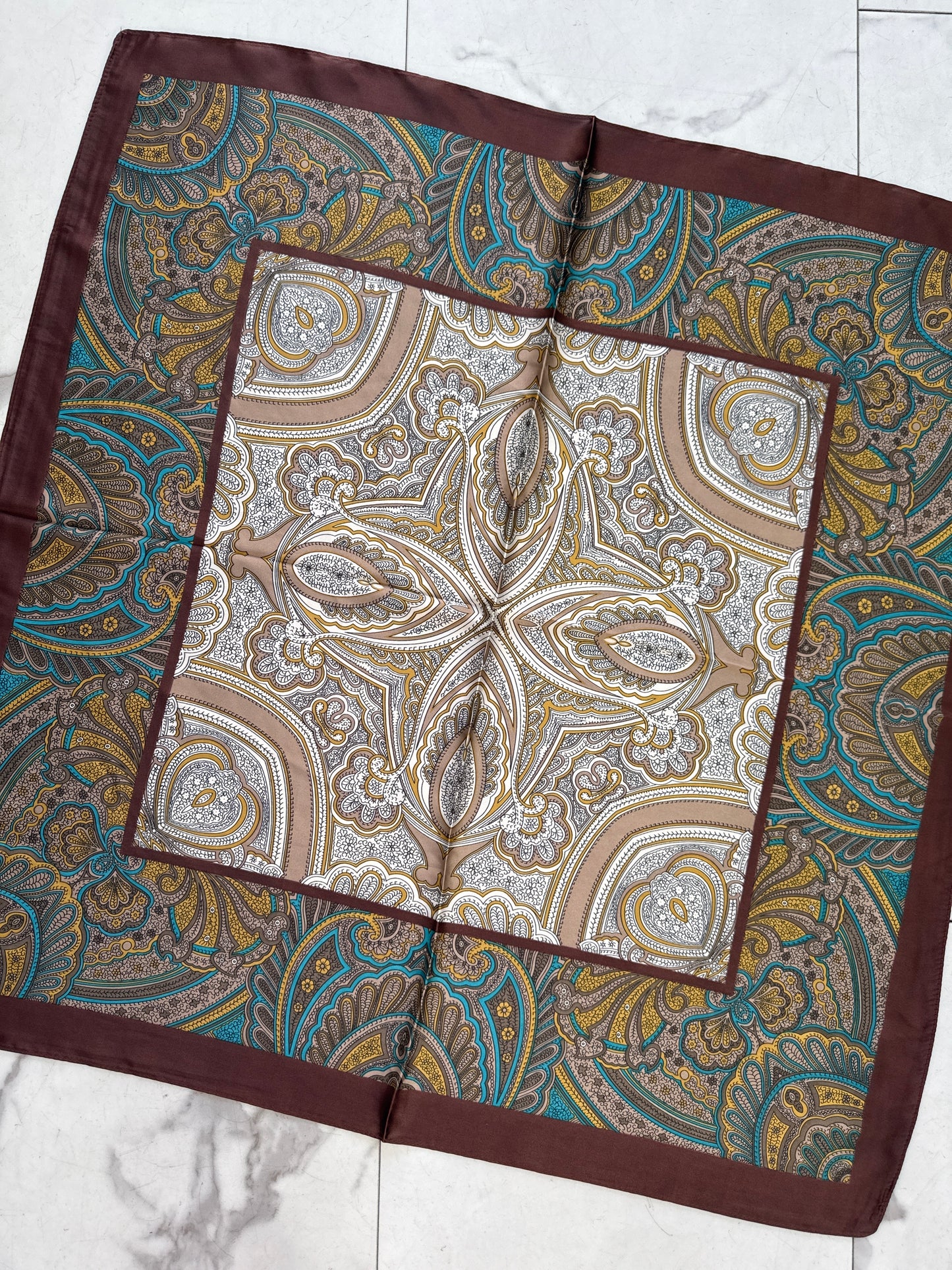 FOULARD ETRO MARRONE OTTANIO SABBIA